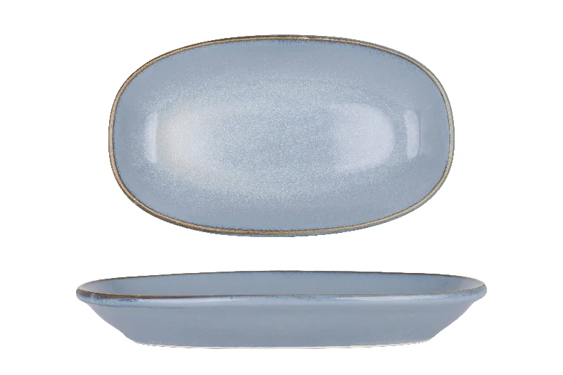 luxury stainless steel flatware -Sky Hygge Oval Service Plate 24cm