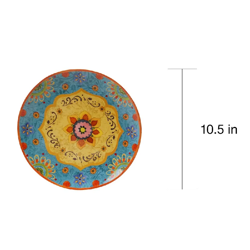 disposable wooden cutlery -Certified International - Tunisian Sunset 10.5-inch Dinner Plates (Set of 4)