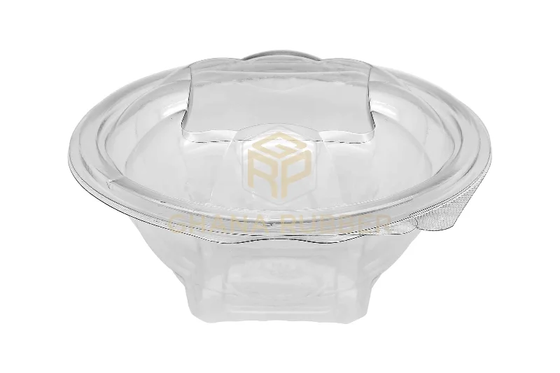 heavy-duty dinner plates for restaurants -Round Salad Bowls Transparent 500cc