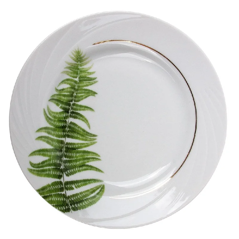 high-end bamboo flatware for outdoor use -STP-Goods Fern Dessert Plate 6.9" (Set of 4)