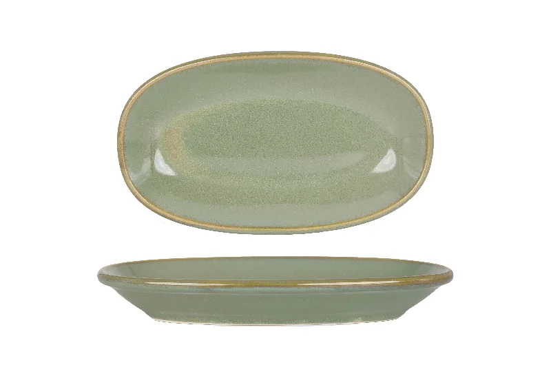 outdoor dining cutlery sets -Sage Hygge Oval Service Plate 19 cm