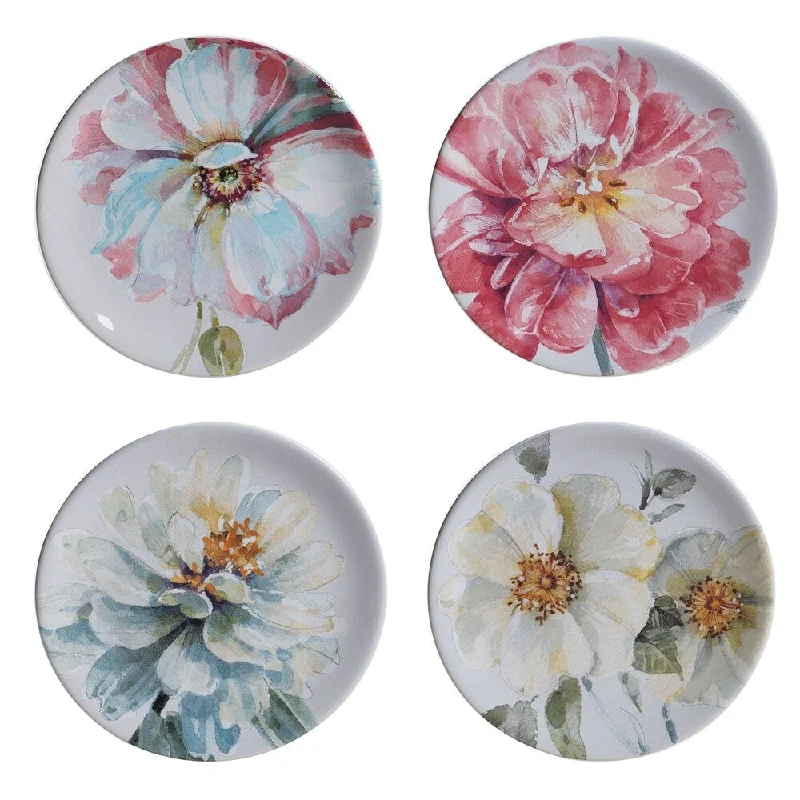 unique melamine dinner plates -Certified International Spring Bouquet Salad/Dessert Plates (Set of 4)