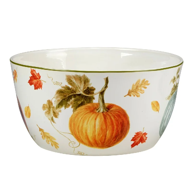 kids plastic cups with lids -Certified International Autumn Harvest 11-inch x 5.5-inch Deep Bowl - 11" Dia x 5.5"