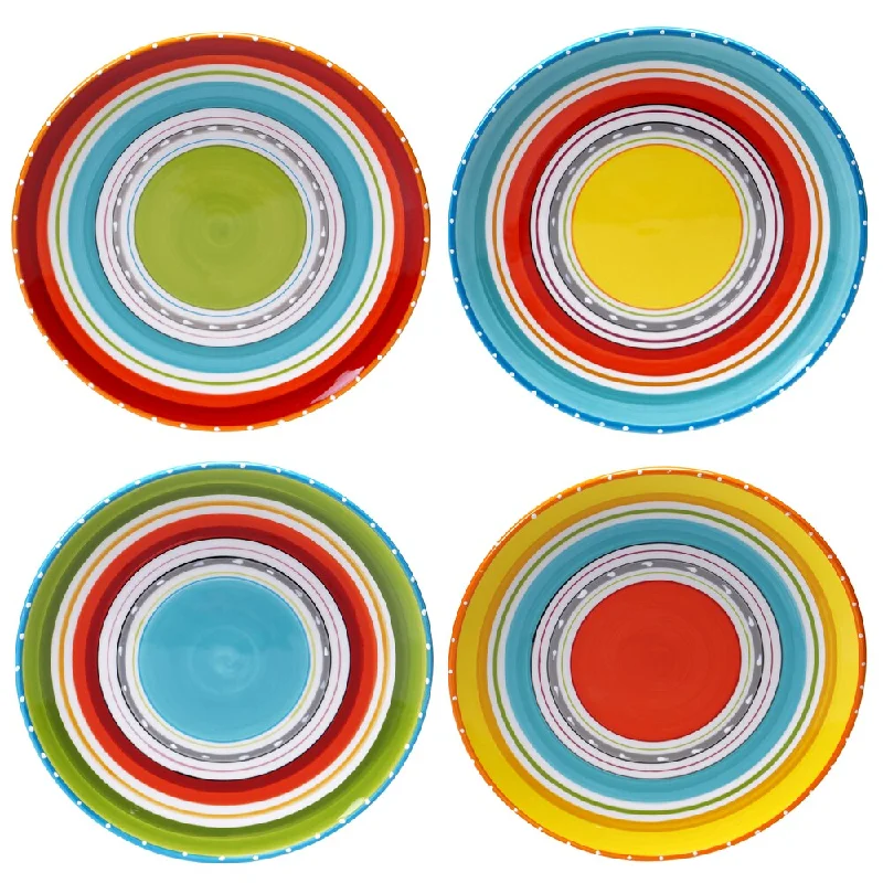 elegant bamboo serving platters -Certified International Mariachi 10.75-inch Dinner Plates (Set of 4)