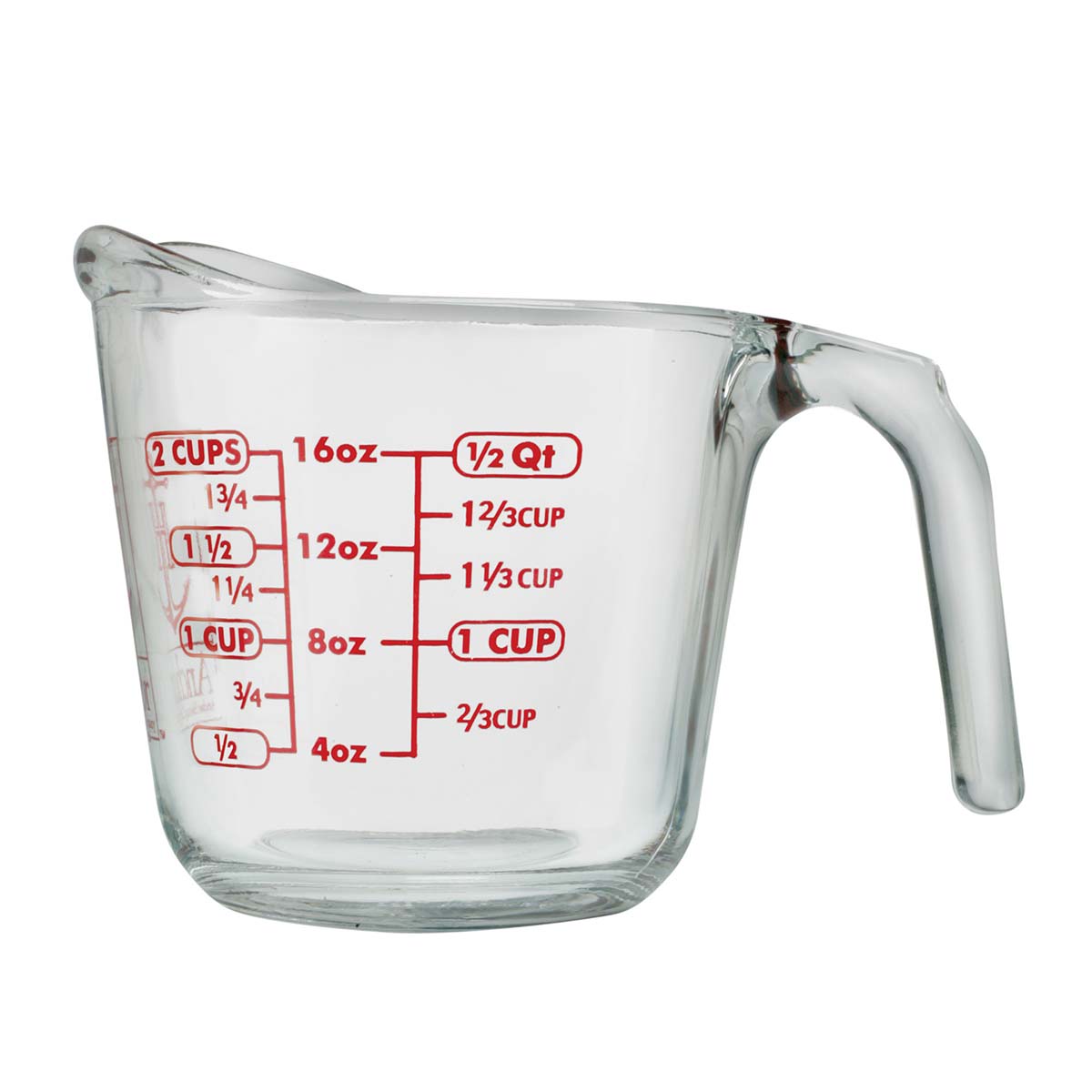 creative coffee mugs with names -Anchor Hocking 55175AHG18 Measuring Cup, 8 oz., Glass