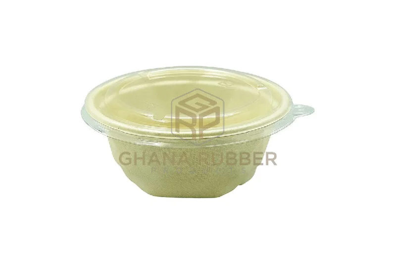 sustainable dinner plates for gatherings -Bagasse Diamond Bowls + Lids 750ml