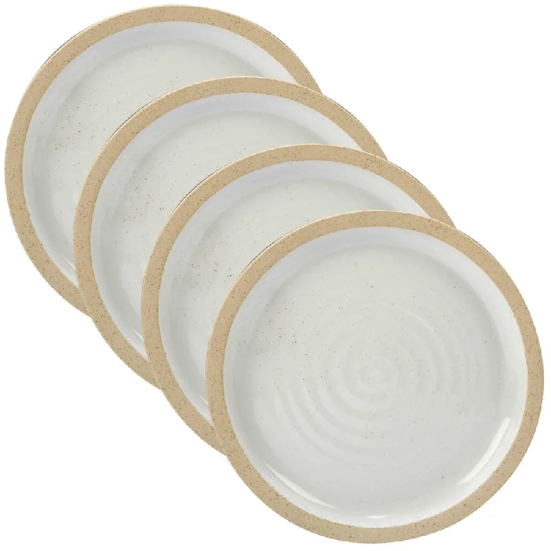 eco-friendly dinner plates for banquets -Certified International Artisan White Dinner Plates (Set of 4)