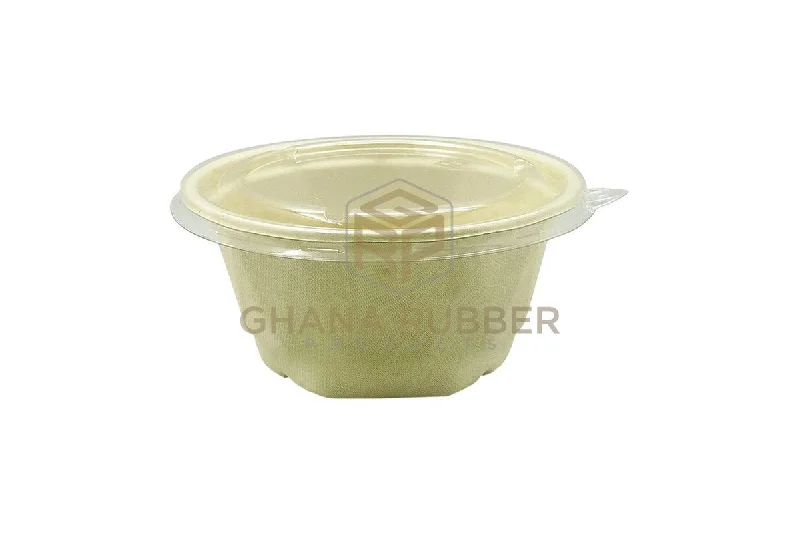 eco-friendly reusable dinner plates -Bagasse Diamond Bowls + Lids 850ml