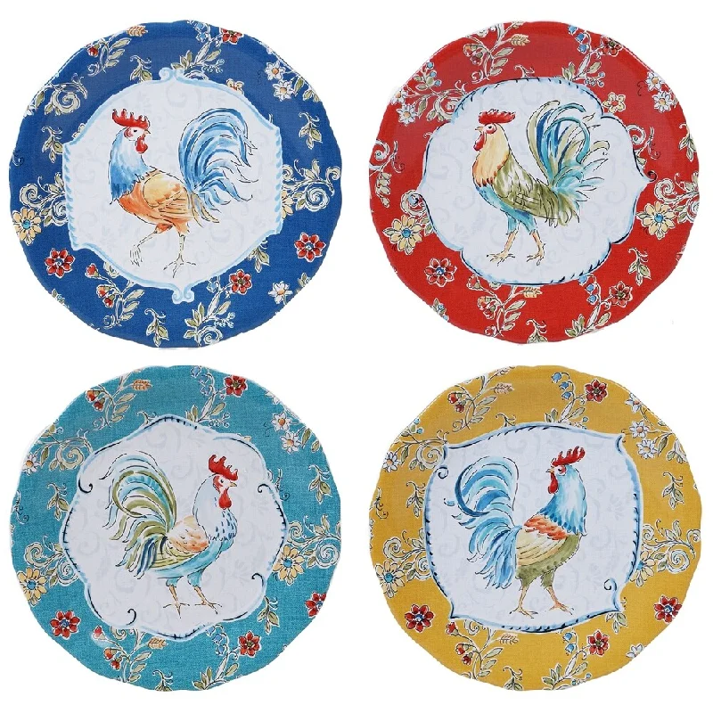 reusable dinnerware for holiday dinners -Certified International Morning Bloom 11-inch Dinner Plates (Set of 4)