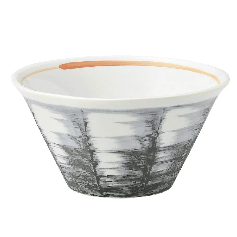 reusable porcelain flatware -48 oz Ramen, Donburi Bowl  Fine Rain Motif Brush Mark Octagonal Shaped Bowl