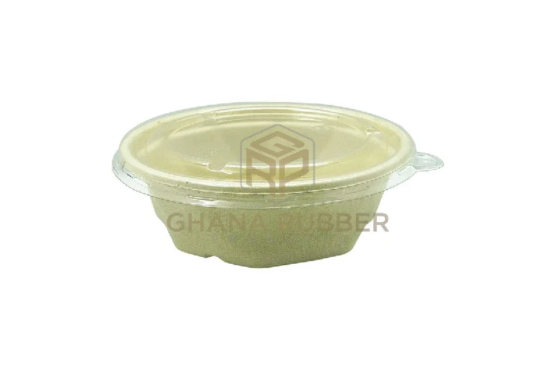 porcelain dinner plates for large groups -Bagasse Diamond Bowls + Lids 650ml