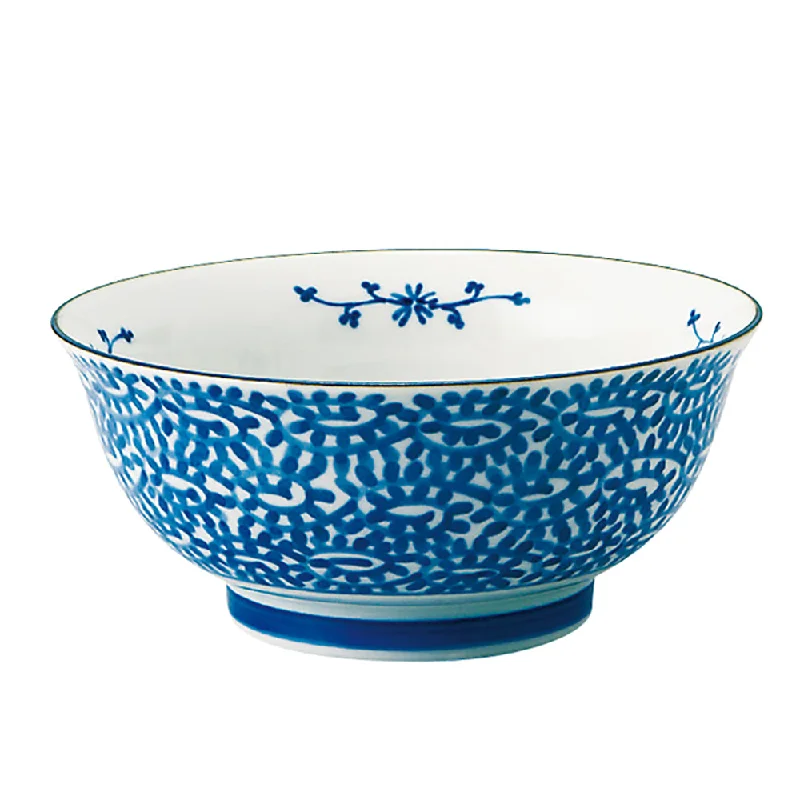 eco-friendly reusable cups -Takokarakusa Blue and White Donburi Bowl