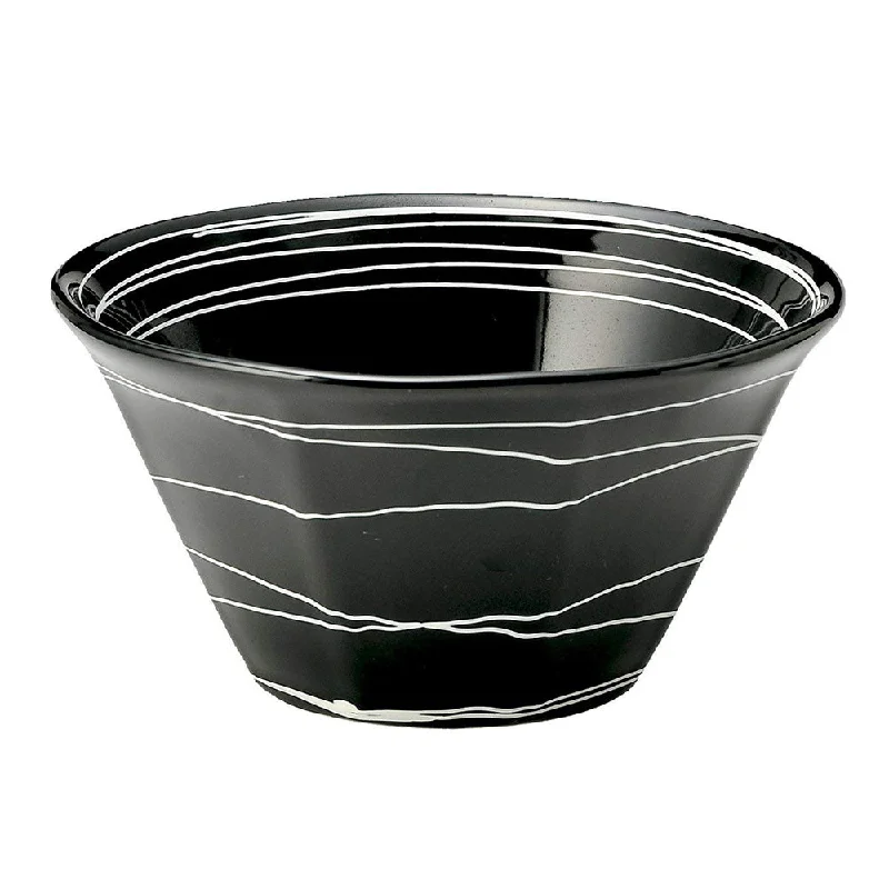 elegant disposable flatware sets -48 oz Ramen, Donburi Bowl Octagonal Black