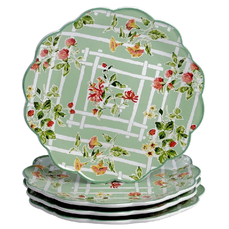 rustic-style dinner plates -Certified International English Garden Dinner Plates (Set of 4)