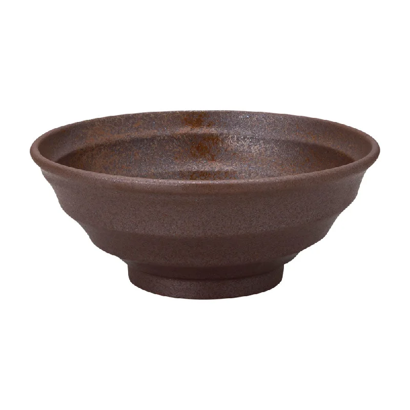 high-quality disposable dinner plates -Bizen 8.4" Brown Donburi Bowl