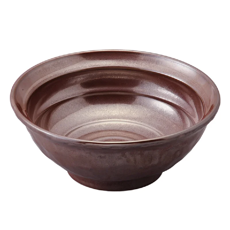 heavy-duty paper dinner plates -47 oz Ramen, Donburi Bowl Red-Iron Glaze with Uneven Surface (Ishimegata) 6.8