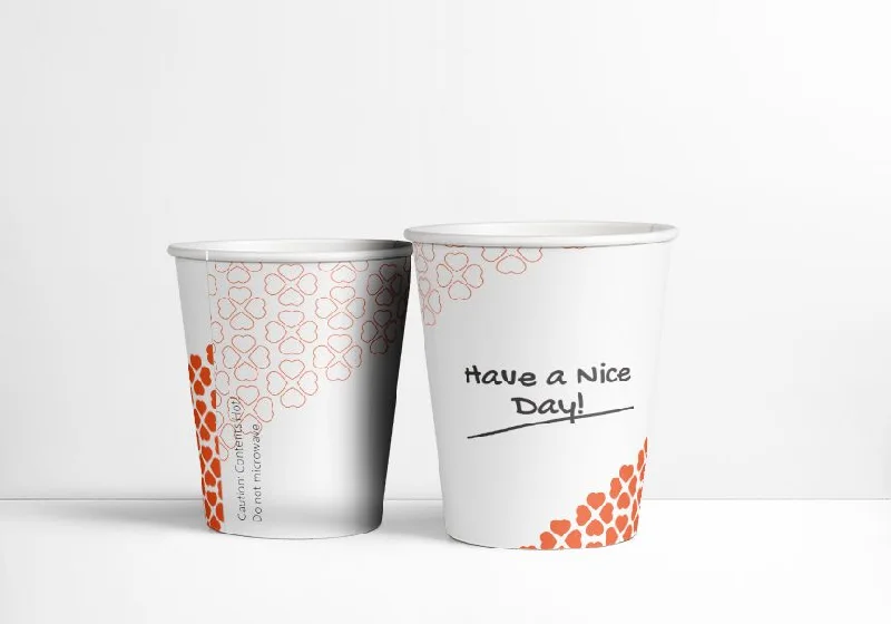 clear mugs with personalized design -10OZ 'NICE DAY' PAPER HOT CUP 1000CT (SKU #70306)