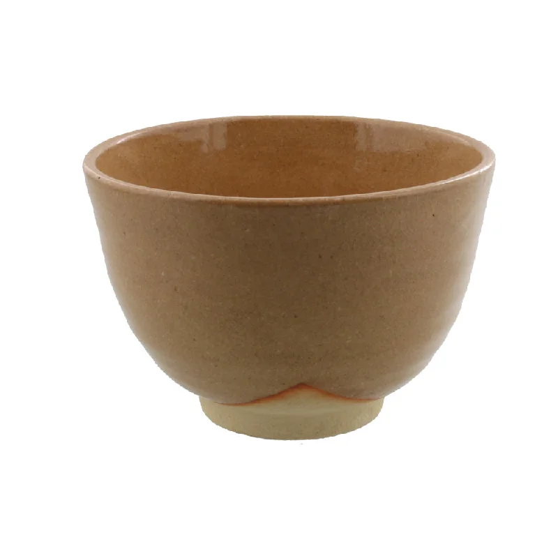 luxury dinnerware sets for events -Authentic 19 oz Pottery Matcha Tea Cup Soft Orange (Kizeto) Penetration (Cracking) Treatment  Handmade Comes in a Box