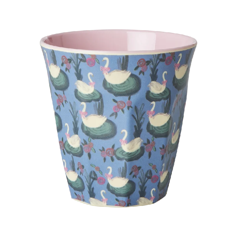 insulated coffee cups for office -Medium Cup - Swan Lake Print