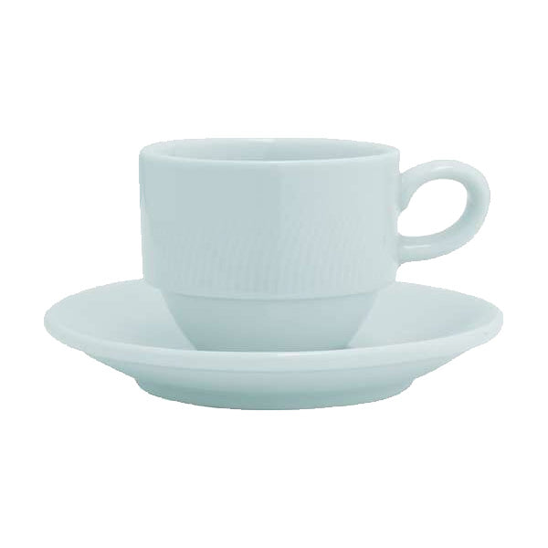 custom insulated coffee cups for gifts -Vista Alegre 025081 Spirit Hotel Porcelain Stacking Coffee Cup, White, 7.8 oz., Case of 12