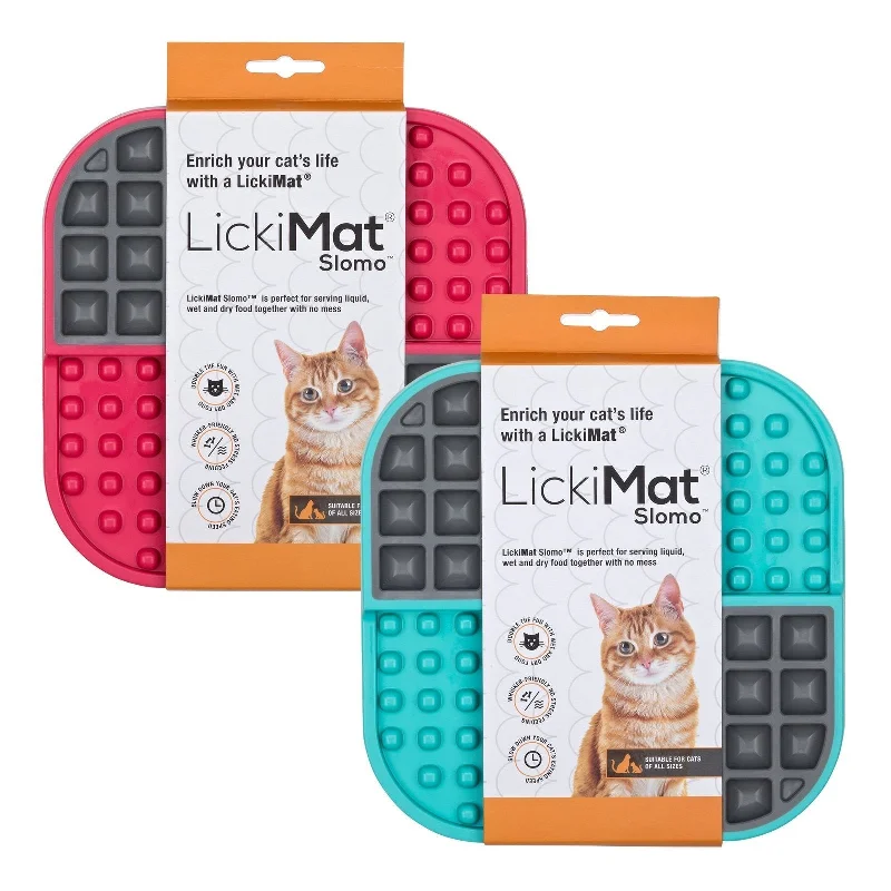 premium porcelain dinnerware sets -LickiMat Slomo Slow Feeder Mat for Cats Pink