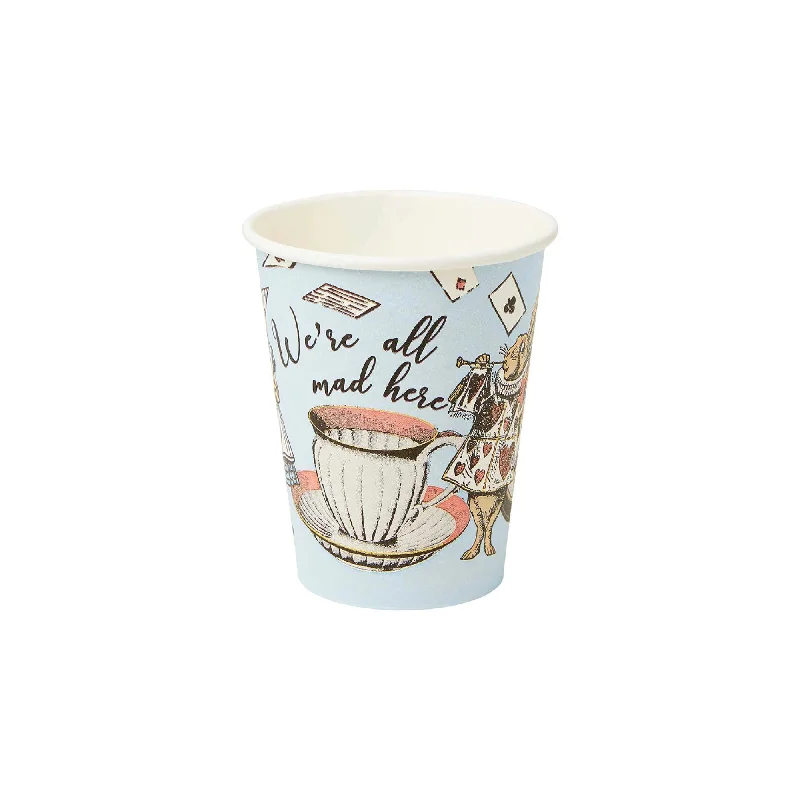 large coffee mugs with funny pictures -Alice in Wonderland Paper Cups 8ct