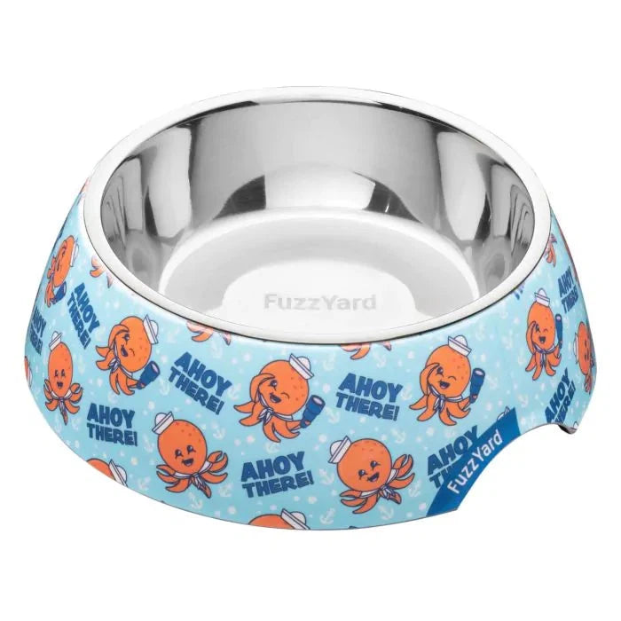 kids eco-friendly plates -FuzzYard Ahoy There Dog Bowl Large