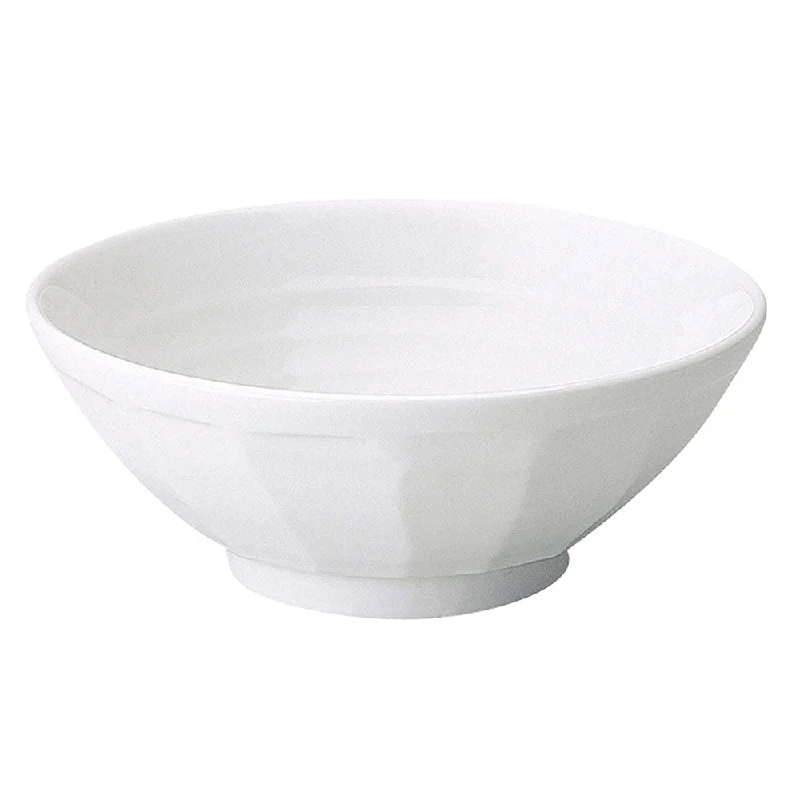 high-end plastic dinnerware sets -48 oz Ramen, Donburi Bowl Stylish White Scraped Bowl