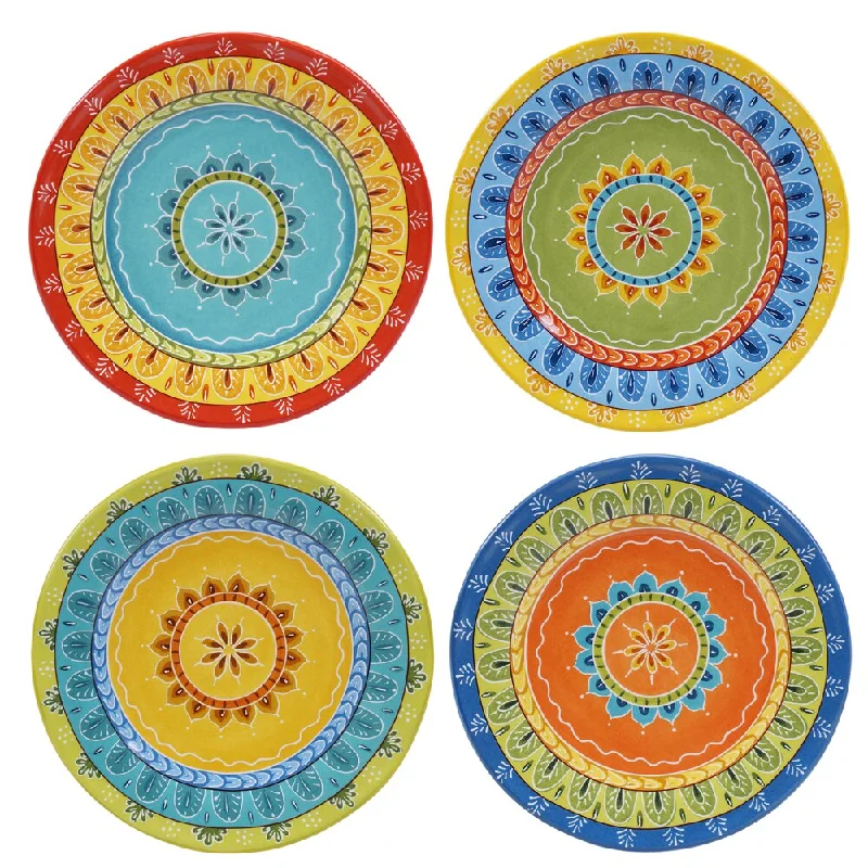 rustic dinner plates for home -Certified International Valencia 8.75-inch Salad/Dessert Plates (Set of 4)