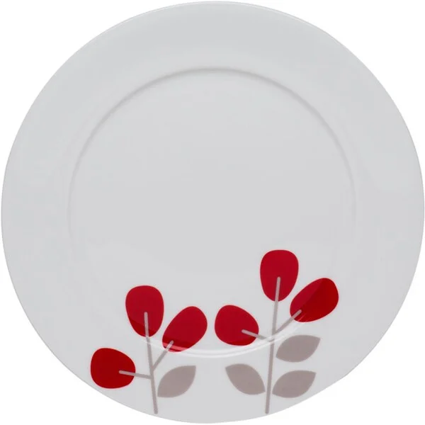 custom serving trays for weddings -Winterberry Red 10.5-inch Dinner Plate (Set of 4)