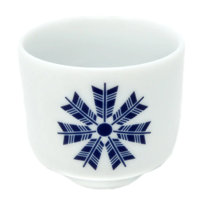 funny tea mugs for gifts -Sake Cup Family Crest Nanatsuyaguruma