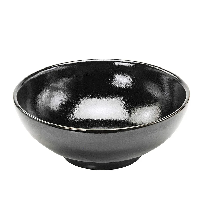 luxury bamboo serving plates -Large 54 oz Ramen, Donburi Bowl YUZU-TENMOKU Black