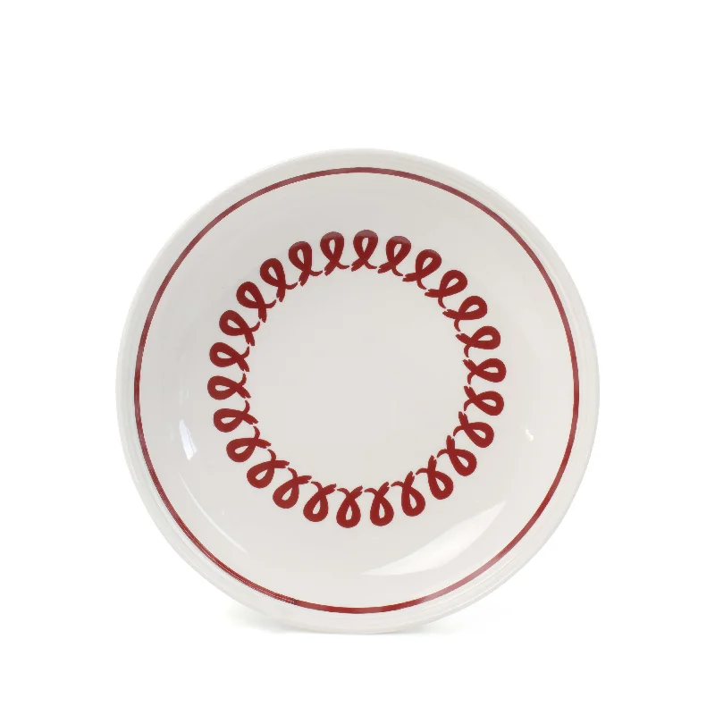 modern wooden dinner plates -Figo Pasta Bowl 22 x 5cm - Red