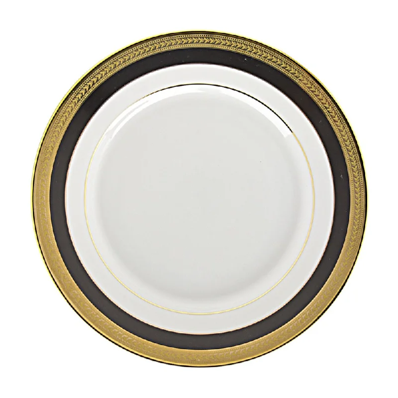 fine china serving plates -10 Strawberry Street Sahara Black Salad/ Dessert Plate (Set of 6)