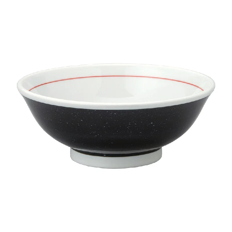 porcelain plates for fine dining -8.1" White and Black Noodle Bowl