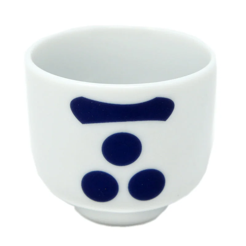 custom coffee mugs for engagement gifts -Sake Cup Family Crest Ichimonjimitsuboshi