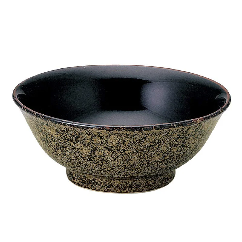 compostable plastic dinner plates -45 oz Ramen, Donburi Bowl Artistic Gold Pattern Black Bowl with Tall Bottom