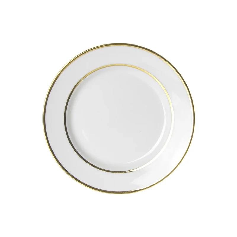 eco-friendly lunch plates -Gold Double Line Salad/ Dessert Plate (Set of 6)