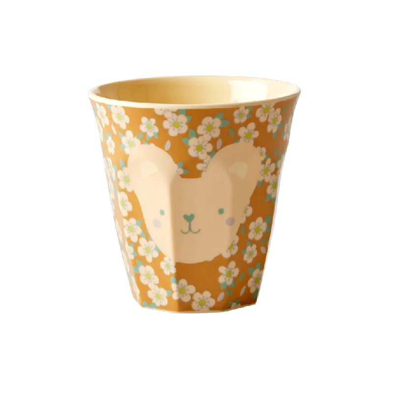 cute travel tumblers for gifts -Melamine Cup - Small | Teddy Print