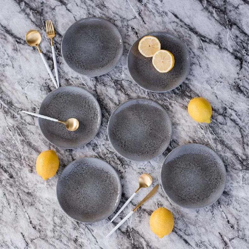 modern dinnerware for restaurants -Daily Unni Medium 7,48" Salad Plates in Grey