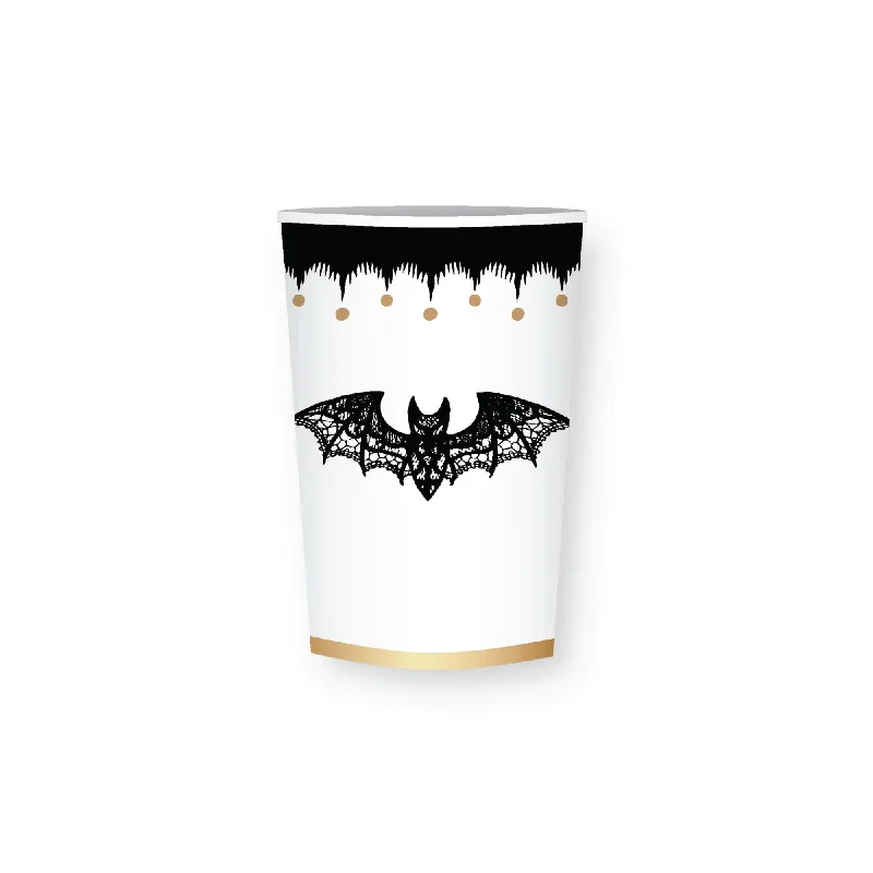 custom coffee mugs with your photo -Elegant Halloween Paper Cups 8ct