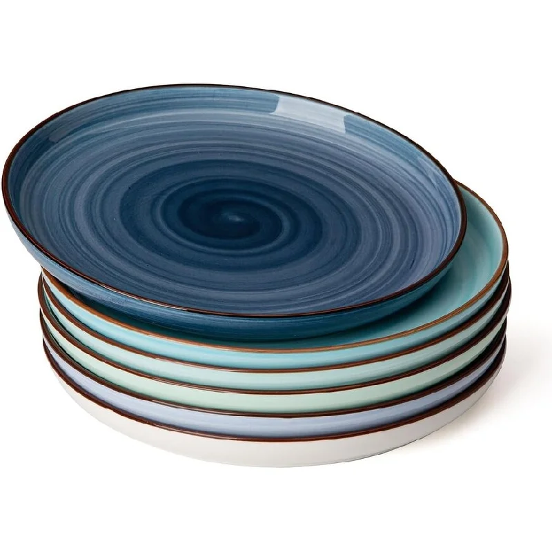 minimalist dinnerware sets -Porcelain Round Salad Plates, Appetizer Plates for Kitchen