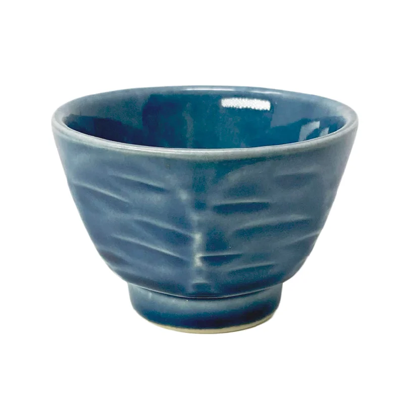 unique coffee tumblers for gifts -Sake Cup Hakkaku Indigo Blue Ai