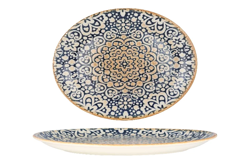 modern serving spoons for dinner -Alhambra Oval Service Plate 25cm