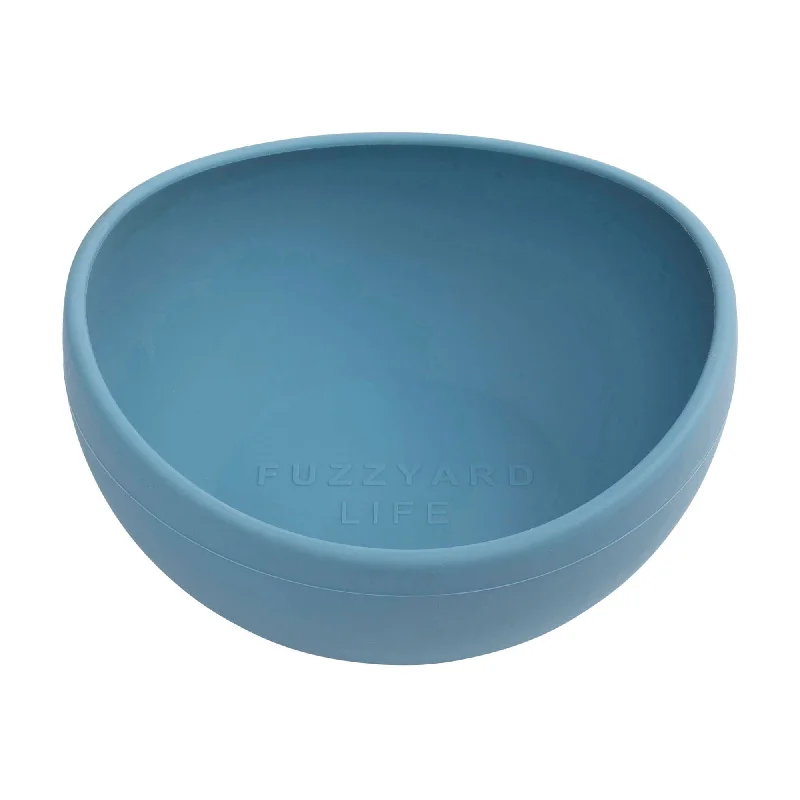 eco-friendly serving dishes -FuzzYard Life Silicone Dog Bowl French Blue Small