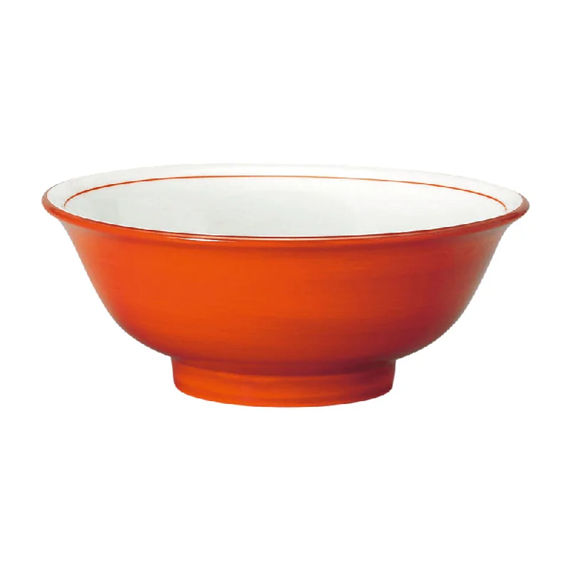 unique tableware sets -8.4" Red and White Donburi Bowl With Red Line