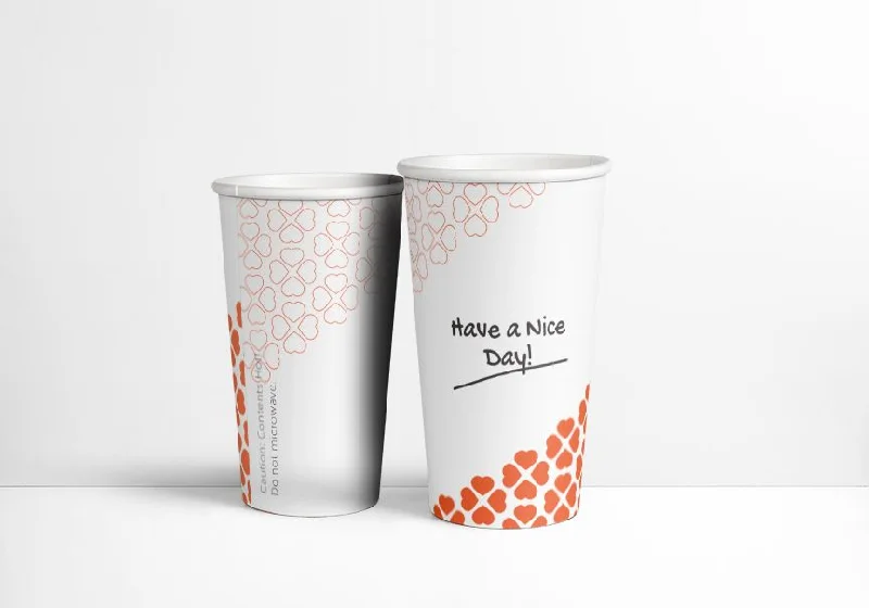 luxury insulated coffee tumblers -20OZ 'NICE DAY' PAPER HOT CUP 1000CT (SKU #70309)