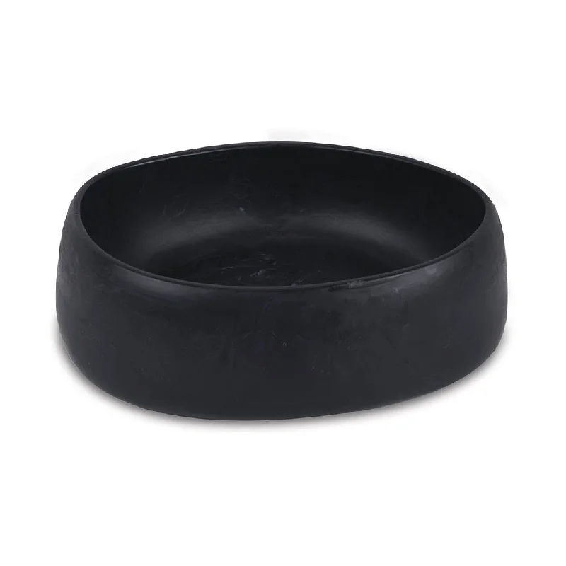 modern dining plates for modern kitchens -Kazoo The Better Bowl Recycled Plastic Ergonomic Dog and Cat Bowl Charcoal