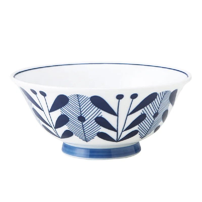 durable ceramic serving plates -Orlando Blue and White Noodle Bowl