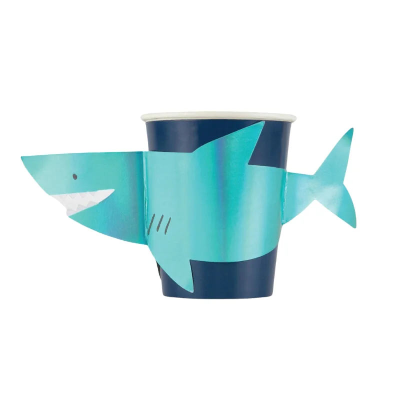 personalized mugs with names for gifts -Shark Paper Cups 8ct